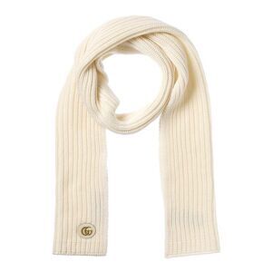 Gucci Gg Wool & Cashmere-Blend Scarf, White